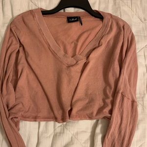 Cropped long sleeve shirt